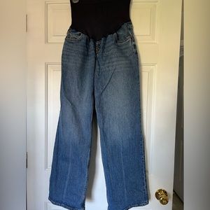 Old Navy wide leg full panel maternity jeans